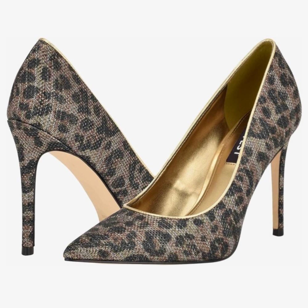 Nine West Leopard Multi 200 Pumps~Size 5